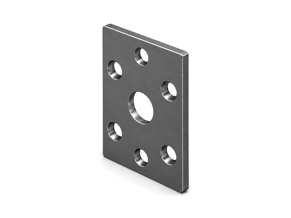 Metal endcap 45x65, double anchor, 3 mm