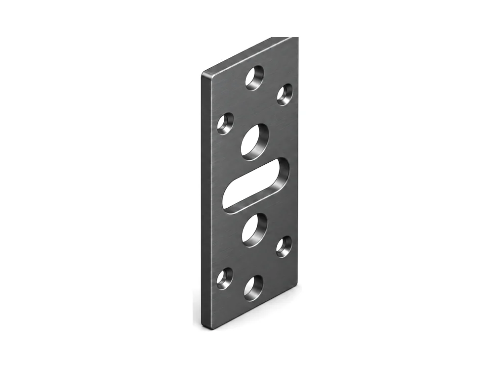 Metal endcap 45x90, double anchor, 5 mm
